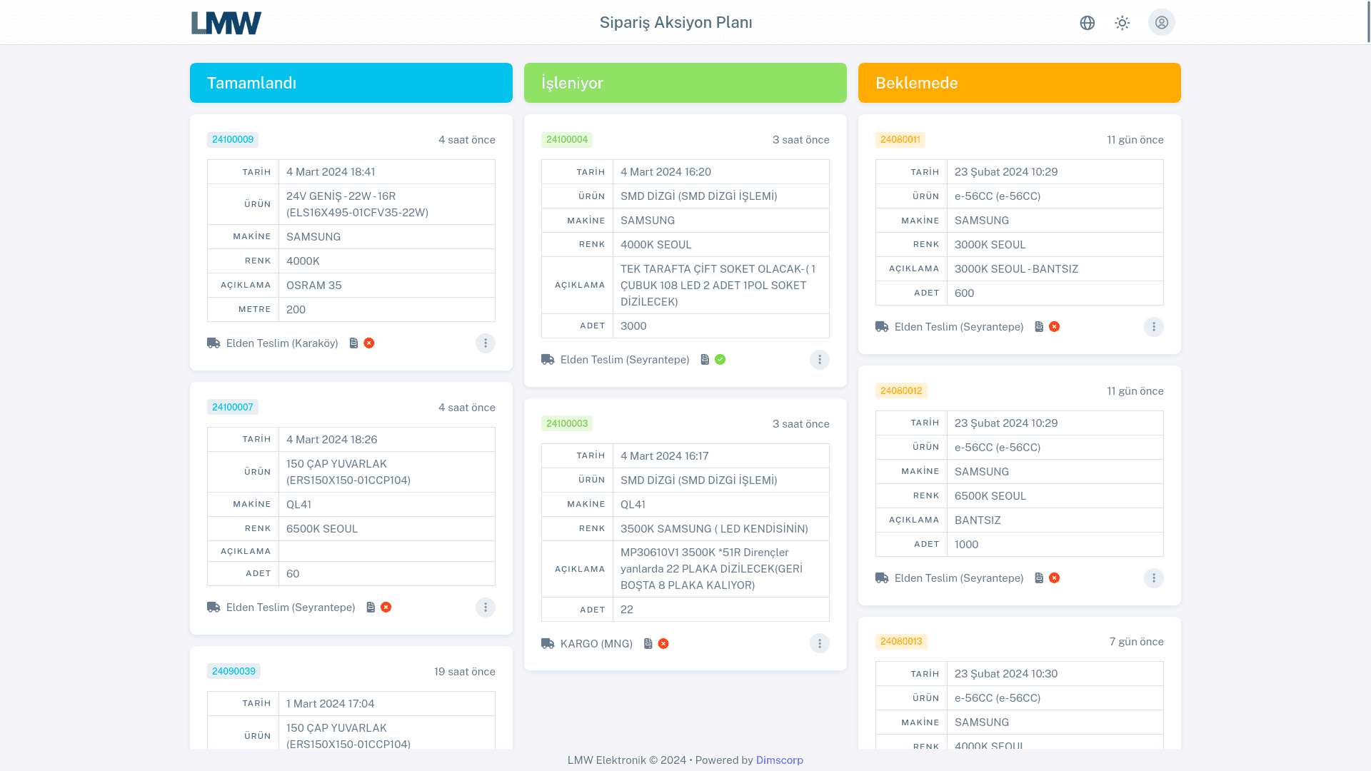 LMW Order Tracking System